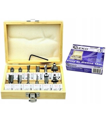 Frezy kształtowe do drewna 12 el. 8mm