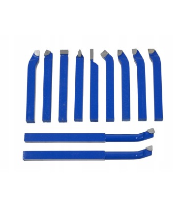 Komplet noży tokarskich 11szt. 10x10mm