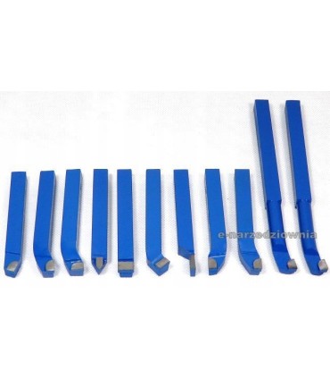 Komplet noży tokarskich 11szt. 10x10mm