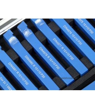 Komplet noży tokarskich 11szt. 10x10mm