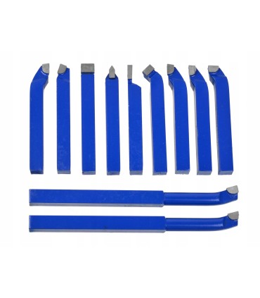 Komplet noży tokarskich 11szt. 12x12mm