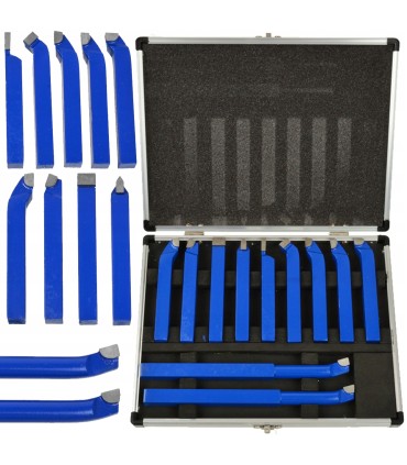 Komplet noży tokarskich 11szt. 12x12mm