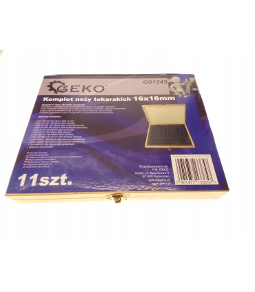 Komplet noży tokarskich 11szt. 16x16mm