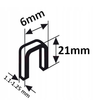 Zszywki Typ A 0,7x11,3 6mm 1000szt.