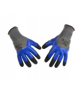 Rękawice robocze ochronne wzmocnione palce r.10 lateks piankowy