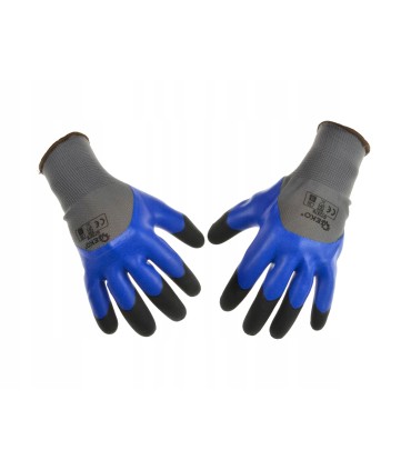 Rękawice robocze ochronne wzmocnione palce r.10 lateks piankowy