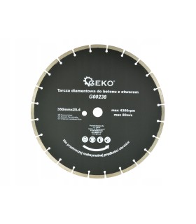 Tarcza diamentowa do betonu 350mmx25,4mm z dodatk. otworem