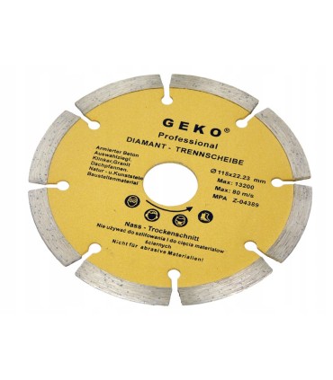 Tarcza diam.115mm segment.GEKO PROFI