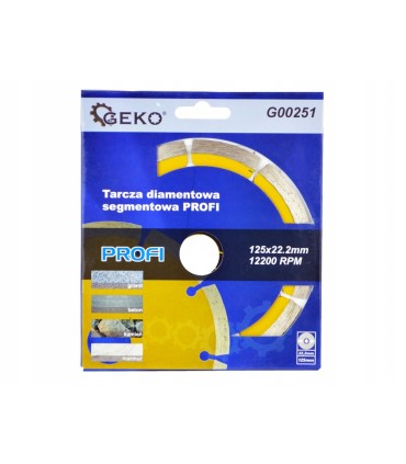 Tarcza diam.125mm segment.GEKO PROFI