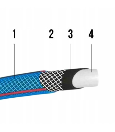 WĄŻ OGRODOWY 4 WARSTWOWY 1/2" 30M