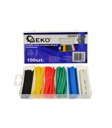Zestaw rurek termokurczliwych kolorowych 100szt.
