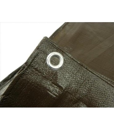 Plandeka 5x8m extra gruba/brązowa 200G