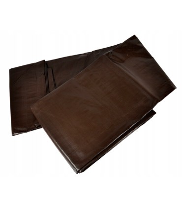Plandeka 5x8m extra gruba/brązowa 200G