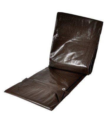 Plandeka 6x12m extra gruba/brązowa 200G