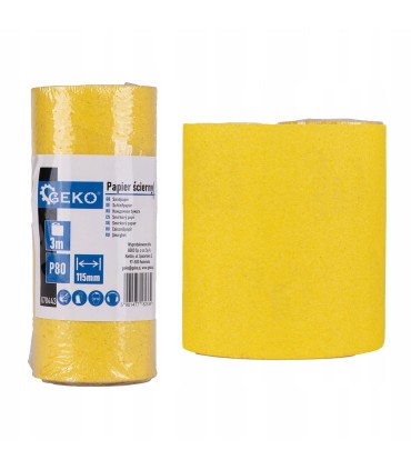 Papier ścierny – rolka 115mm x 3m P80