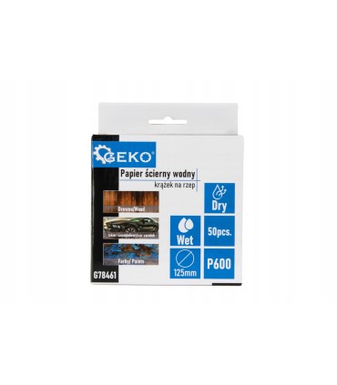 Papier ścierny wodny – krążek na rzep 125mm P600