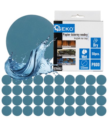 Papier ścierny wodny – krążek na rzep 125mm P800