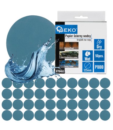 Papier ścierny wodny – krążek na rzep 125mm P1000