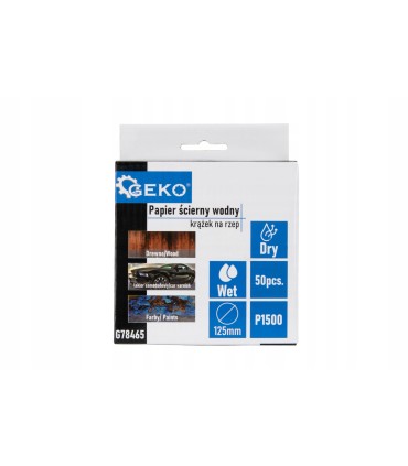 Papier ścierny wodny – krążek na rzep 125mm P1500