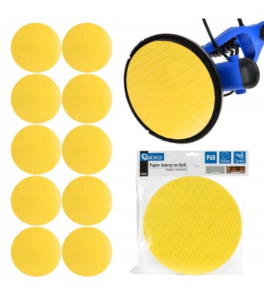 Papier ścierny na dysk – krążek z otworami 225mm P60 /żyrafa/