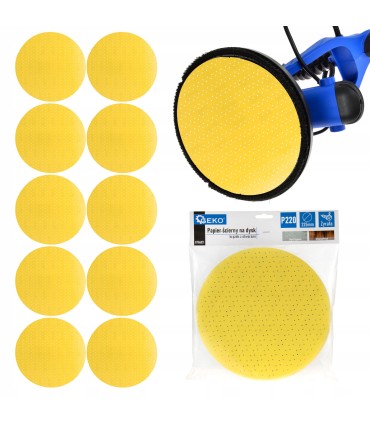 Papier ścierny na dysk – krążek z otworami 225mm P220 /żyrafa/
