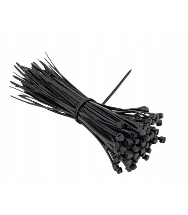 Opaski zaciskowe nylonowe czarne 100x2.5mm UV 100szt.