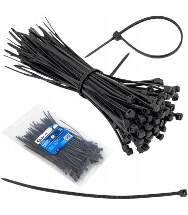 Opaski zaciskowe nylonowe czarne 100x2.5mm UV 100szt.