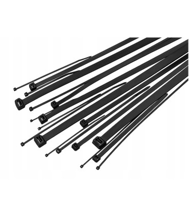 Opaski zaciskowe nylonowe czarne 100x2.5mm UV 100szt.