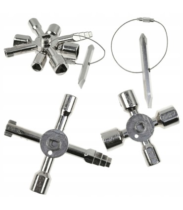 Uniwersalny klucz do szafek technicznych 10w1