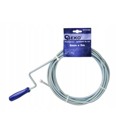 Przetykacz - sprężyna do rur 6mm x 5m w plastikowej obudowie