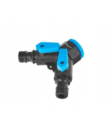 Rozdzielacz 2-drożny 3/4" z redukcją 1/2" i dwoma zaworami SKY-LINE – kartonik wystawowy