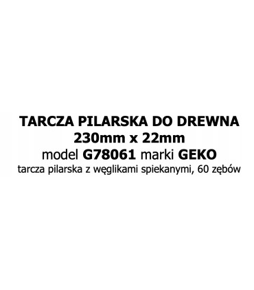 Tarcza do drewna 230x22x60T(otwory)