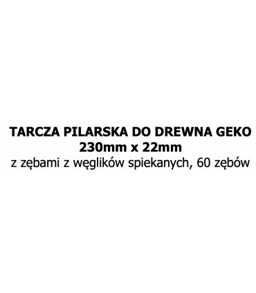Tarcza do drewna 230x22x60T(otwory)