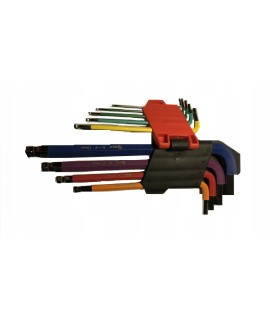 Klucze imbusowe kolorowe 1,5-10mm 9el. CrV