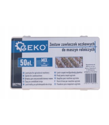 Zestaw zawleczek oczkowych do maszyn rolniczych 50el.