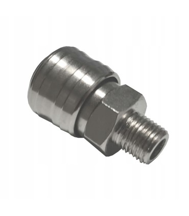 Szybkozłączka pneumatyczna typ żeński 1/4" gwint zewnętrzny (blister)