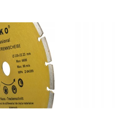 Tarcza diam.230mm segment.GEKO PROFI