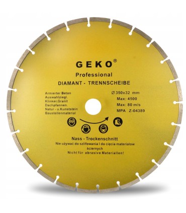 Tarcza diam.350x8x32mm segment.GEKO PROFI