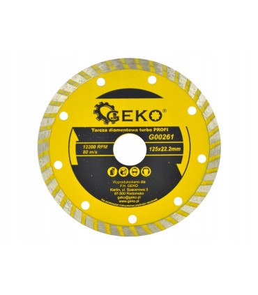 Tarcza diam.125mm turbo GEKO PROFI