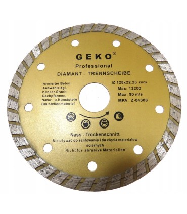 Tarcza diam.125mm turbo GEKO PROFI