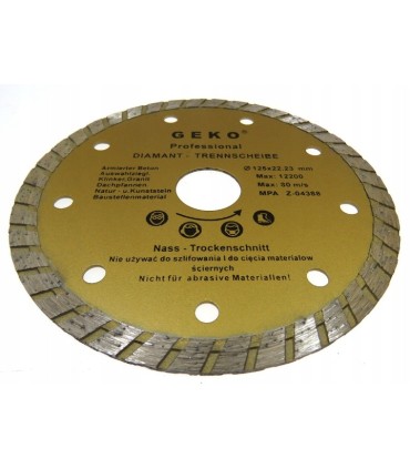 Tarcza diam.125mm turbo GEKO PROFI