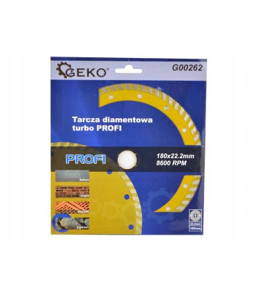 Tarcza diam.180mm turbo GEKO PROFI 