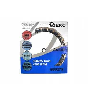 Tarcza diam.350x25,4mm asfalt GEKO PROFI