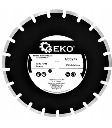 Tarcza diam.350x25,4mm asfalt GEKO PROFI