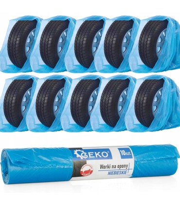 Worki na opony 100x100 NIEBIESKIE - rolka 10sztuk