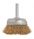 Szczotka druciana czołowa,mosiężna 50mm z trzpieniem