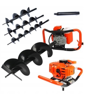 Świder spalinowy + wiertła(10cm,20cm,30cm) + adapter 50cm