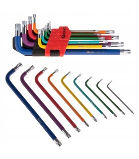 Klucze torx kolorowe T10-T50 9el. CrV