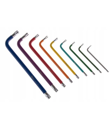 Klucze torx kolorowe T10-T50 9el. CrV