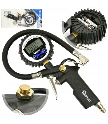 Pistolet do pompowania kół z manometrem cyfrowym